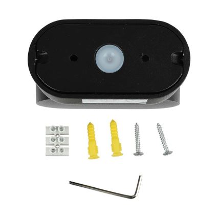 LED Ulkotila joustava seinävalaisin LED/5W/230V 3000K IP65 musta