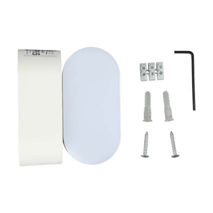 LED Ulkotila joustava seinävalaisin LED/5W/230V 3000K IP65 valkoinen