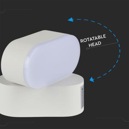 LED Ulkotila joustava seinävalaisin LED/5W/230V 4000K IP65 valkoinen