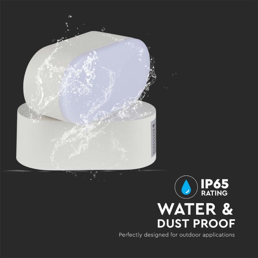 LED Ulkotila joustava seinävalaisin LED/5W/230V 4000K IP65 valkoinen