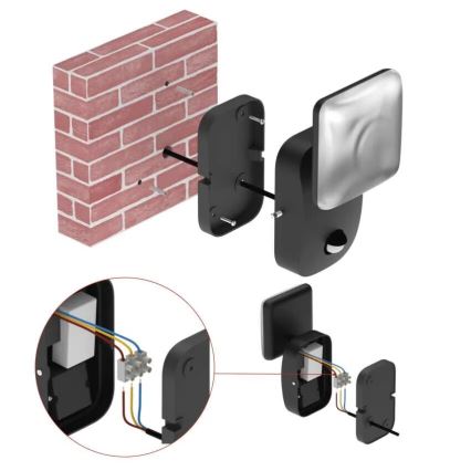 LED Ulkotila joustava seinävalaisin NIKA LED/12,5W/230V IP44