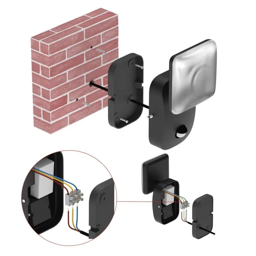 LED Ulkotila joustava seinävalaisin NIKA LED/12,5W/230V IP44