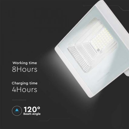 LED Ulkokäyttöön tarkoitettu aurinkokennovalo LED/12W/3,2V IP65 4000K 5000 mAh + kaukosäädin