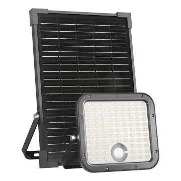 LED Ulkovalaisin aurinkokennolla ja sensorilla LED/30W/6,4V IP65 3000/4000K 6000 mAh + kaukosäädin