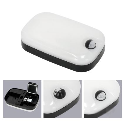 LED Ulkoseinävalaisin liiketunnistimella ja hämäräkytkimellä BAVANO LED/15W/230V 3000/4000/5700K IP54