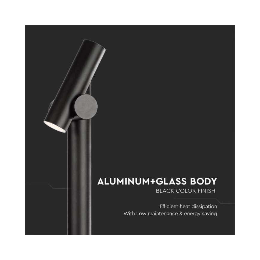 LED Ulkokäyttöön joustava lamppu LED/4W/230V 3000K IP44 100 cm musta