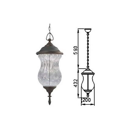 LED-ulkovalaisin ketjulla MARSYLIA 3xLED/3W/230V musta