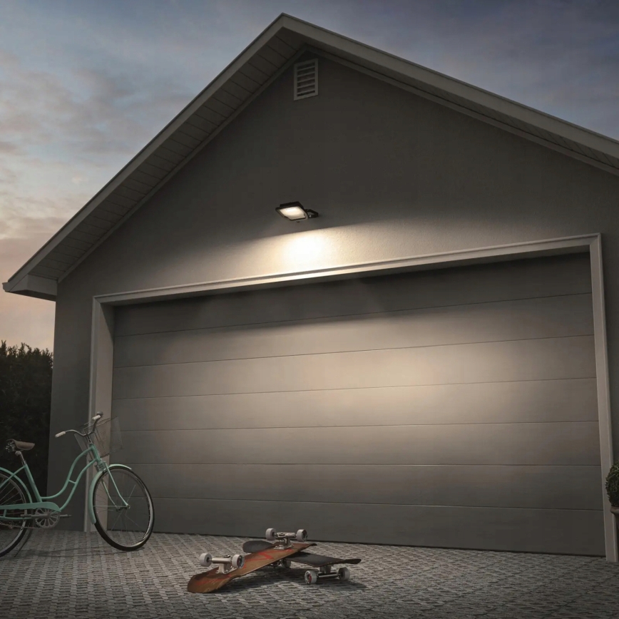 LED-ulkovalaisin liiketunnistimella ja hämäräkytkimellä LED/100W/230V 4500K IP65 musta