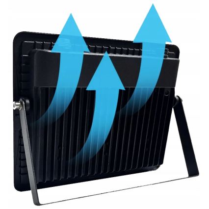 LED-ulkovalaisin liiketunnistimella ja hämäräkytkimellä LED/100W/230V 4500K IP65 musta