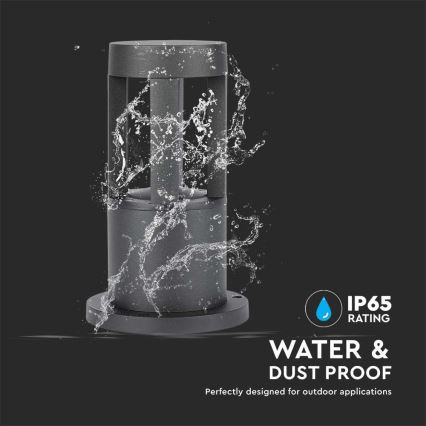 LED Ulkovalaisin LED/10W/230V 25cm 3000K IP65 musta