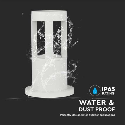 LED Ulkovalaisin LED/10W/230V 25cm 4000K IP65 valkoinen