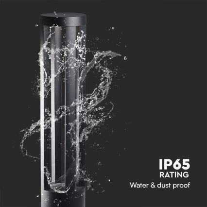 LED Ulkovalaisin LED/10W/230V 3000K IP65 80 cm musta
