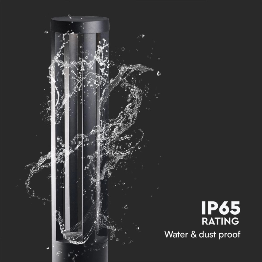 LED Ulkovalaisin LED/10W/230V 3000K IP65 80 cm musta
