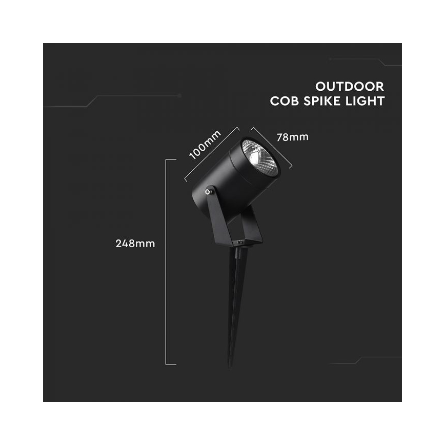 LED-ulkovalaisin LED/10W/230V 3000K IP65