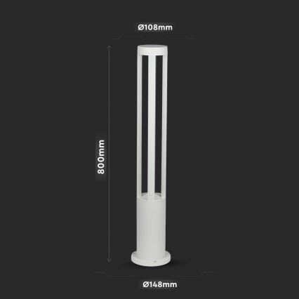 LED Ulkovalaisin LED/10W/230V 80cm 3000K IP65 valkoinen