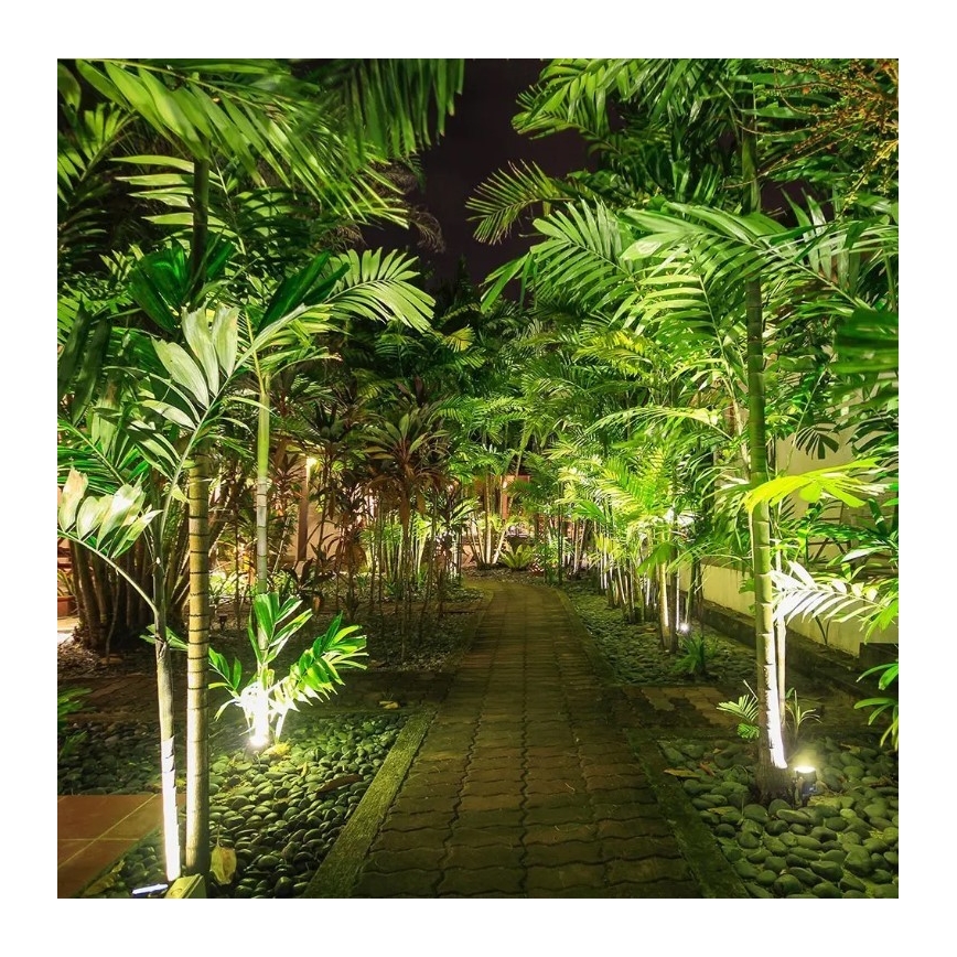 LED Ulkovalaisin LED/12W/230V 3000K musta IP65