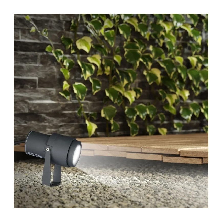 LED Ulkovalaisin LED/12W/230V 4000K antrasiitti IP65