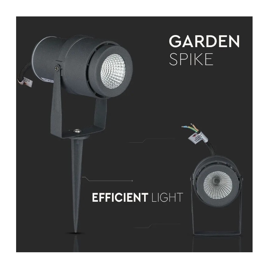 LED Ulkovalaisin LED/12W/230V 4000K antrasiitti IP65