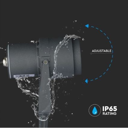 LED Ulkovalaisin LED/12W/230V 4000K antrasiitti IP65