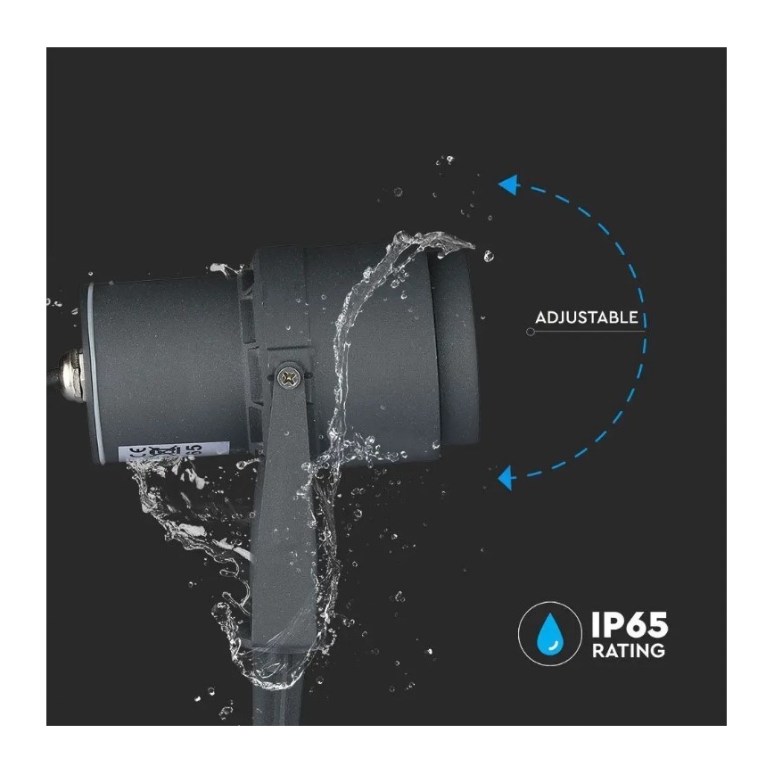 LED Ulkovalaisin LED/12W/230V 4000K antrasiitti IP65