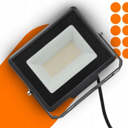 LED-ulkovalaisin LED/50W/230V 4500K IP65 musta