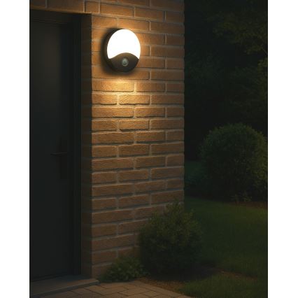LED-ulkovalaisin liiketunnistimella LED/18W/230V IP44 antrasiitti