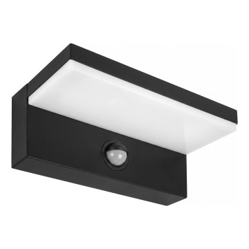 LED-ulkovalaisin liiketunnistimella NOLA LED/12W/230V IP65 musta