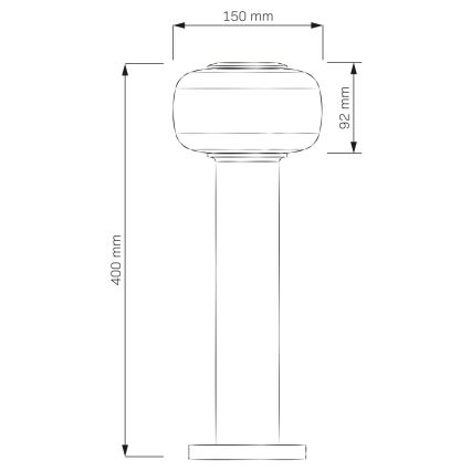 LED-ulkovalaisin MALAGA LED/12W/230V 40 cm IP44 musta