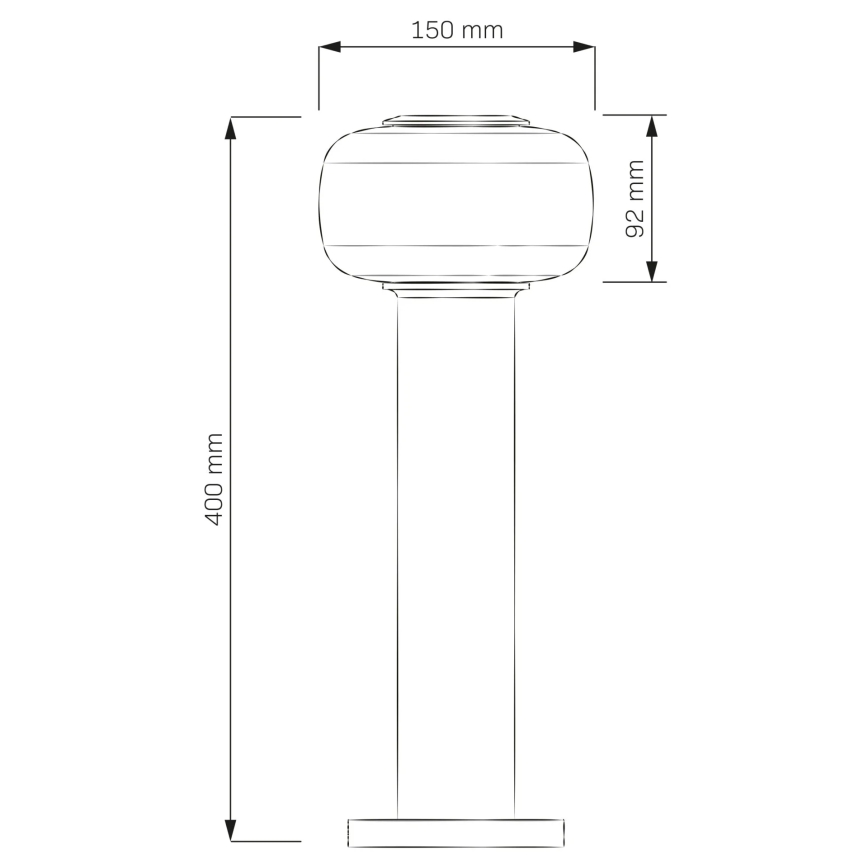 LED-ulkovalaisin MALAGA LED/12W/230V 40 cm IP44 musta