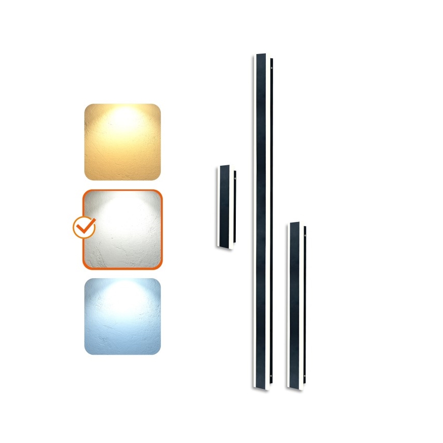 LED-ulkovalaisin MIRANA S LED/12W/230V 4000K IP44 60 cm musta