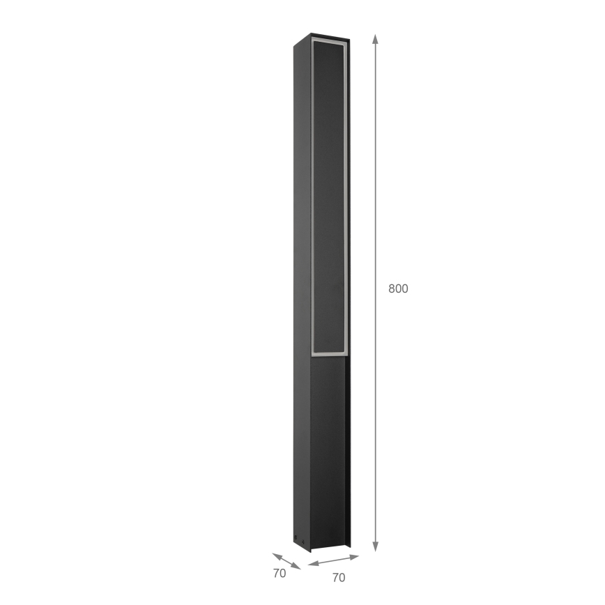 LED ulkovalaisin MODO LED/23,4W/230V 4000K IP44 80 cm musta