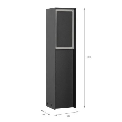 LED-ulkovalaisin MODO LED/4,8W/230V 4000K IP54 30 cm musta