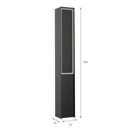 LED-ulkovalaisin MODO LED/8W/230V 4000K IP54 50 cm musta