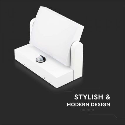 LED-ulkovalaisin seinäasennukseen liiketunnistimella LED/17W/230V 4000K IP65 valkoinen