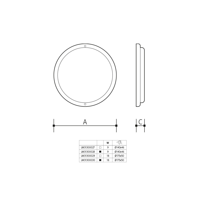 LED-ulkovalaisin seinälle LED/9W/230V IP54 musta