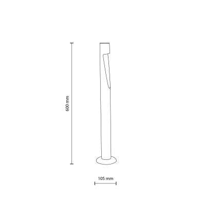 LED-ulkovalaisin SENA M LED/5W/230V IP65 60 cm beige