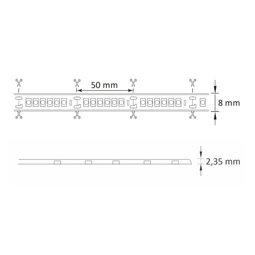 LED Ulkovalaisinnauha 3m LED/23W/24V/230V 4000K IP65