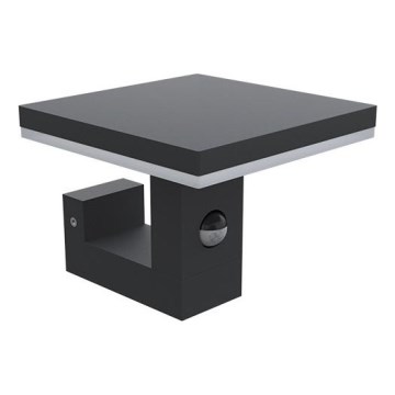 LED Ulkovalo anturilla BARI LED/10W/230V 4000K IP54 antrasiitti