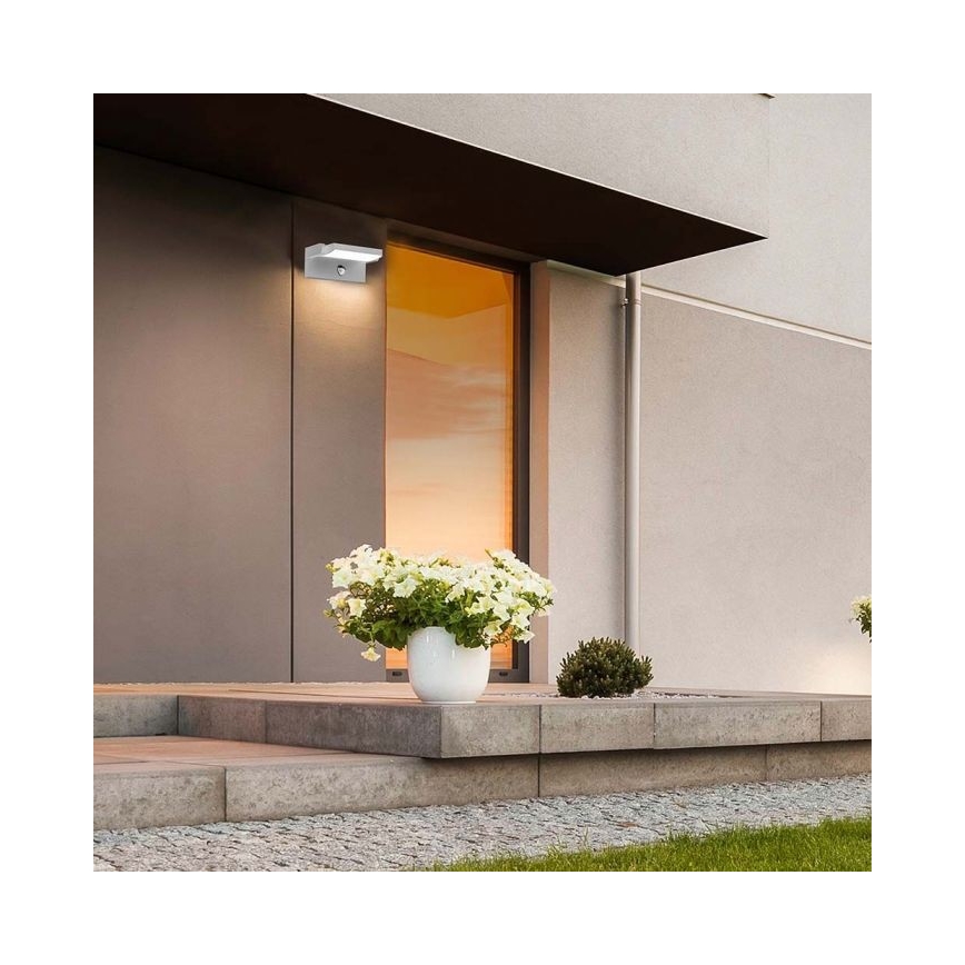 LED Ulkovalo anturilla LED/17W/230V 4000K IP65 valkoinen