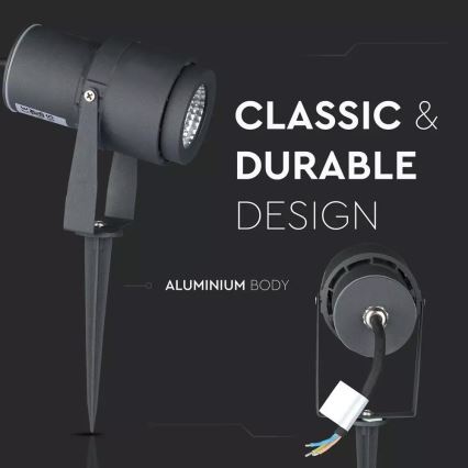 LED-ulkovalo LED/12W/100-240V IP65 harmaa - vihreä valo