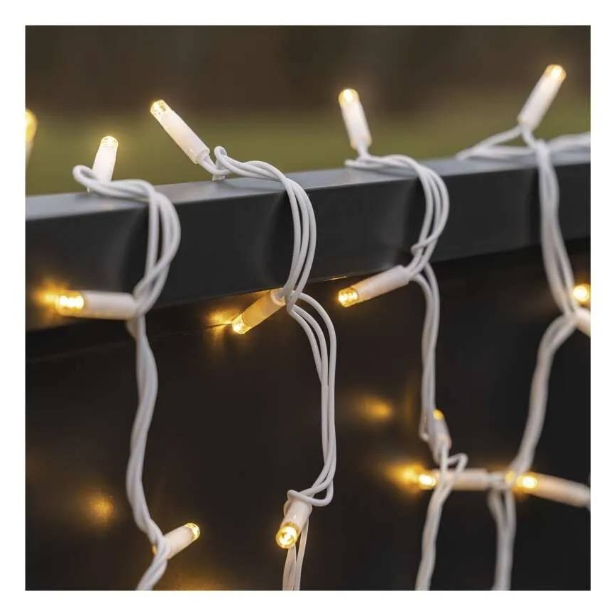 LED-ulkovaloketju 100xLED/10m IP44 lämmin valkoinen