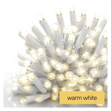 LED-ulkovaloketju 100xLED/10m IP44 lämmin valkoinen