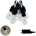 LED-ulkovaloketju 10xLED/0,15W/230V 3,8 m IP44 musta