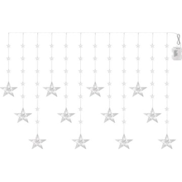 LED-ulkovaloketju 120xLED / 8 toimintoa 3xAA 1,7 m IP44 kylmänvalkoinen