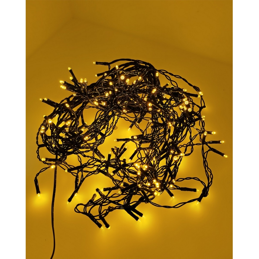 LED ulkovaloketju 200xLED/230V 7,6 m IP44 musta