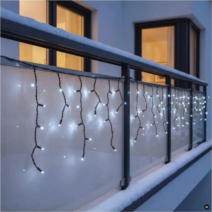 LED-ulkovaloketju 50xLED/3x0,4m IP44 kylmänvalkoinen