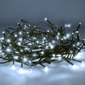 LED-ulkovaloketju joulukoristeluun, 100 LEDiä / 8 toimintoa, 13 m, IP44, kylmänvalkoinen