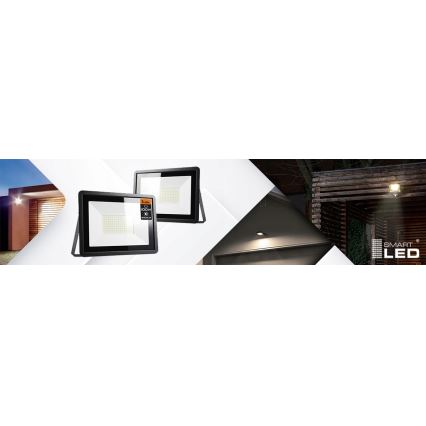 LED-ulkovalonheitin 100 W / 230 V, 4500 K, IP65, musta