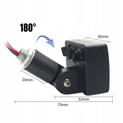 LED-ulkovalonheitin anturilla LED/30W/230V 4000K IP65 musta