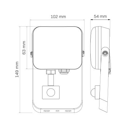 LED-ulkovalonheitin anturilla MILKY LED/10W/230V 4000K IP65